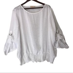 Michael Kors Size 2X White Blouse